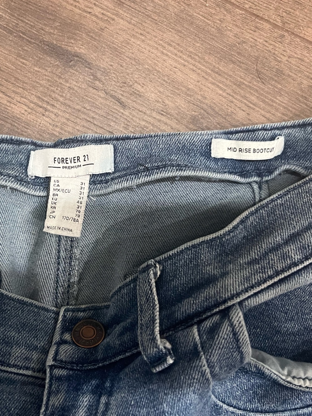 Forever 21 Light Blue Mid Rise Bootcut Jeans